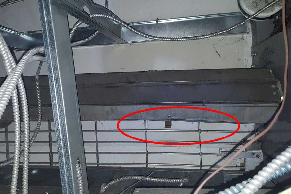 Replacement of damaged spring cover and bended slots.